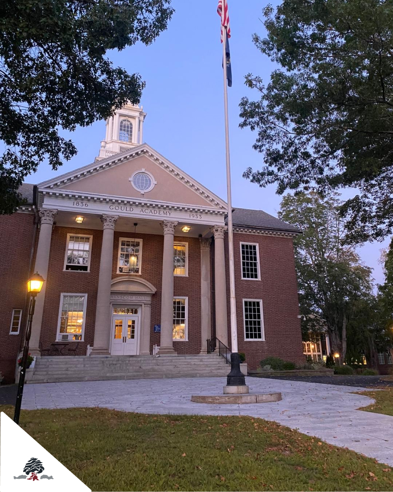 Edificio principal de Gould Academy, en Maine (Estados Unidos), centro en el que alumnos del Colegio Juan de Lanuza realizan un intercambio internacional.